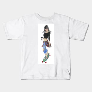 Skater Girl Kids T-Shirt